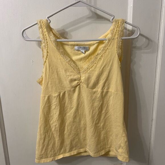 G.H. Bass & Co. Tops - Vintage Yellow Camisole with Lace Trim